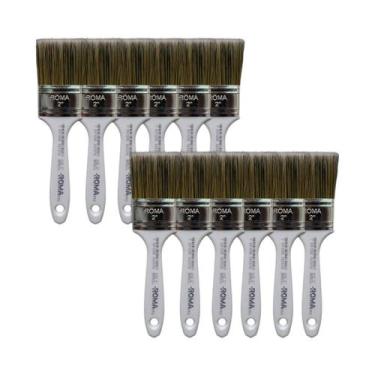 Imagem de Kit 12 Pincel Roma 312E Pro Sintético 2", Único