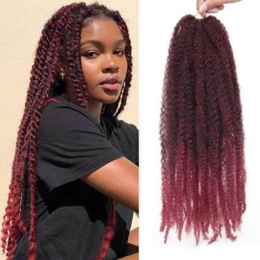 Imagem de Marley Twist Braiding Hair QRHSUKA 18 cm vermelho, 8 pacotes