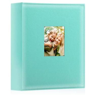 Imagem de Álbum de fotos Ywlake 10x15cm 400 bolsos Leather Teal