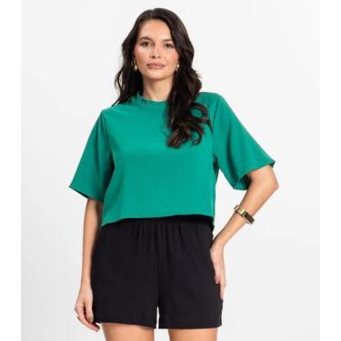 Imagem de Blusa Feminina em Twill Cey Rovitex Verde, P, Verde