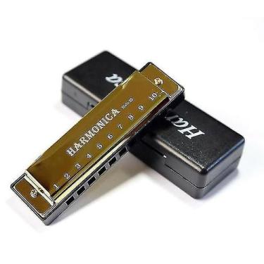 Imagem de Gaita gaita 10 buracos harpa 20 c tom diatônica harpa chave c blues ba