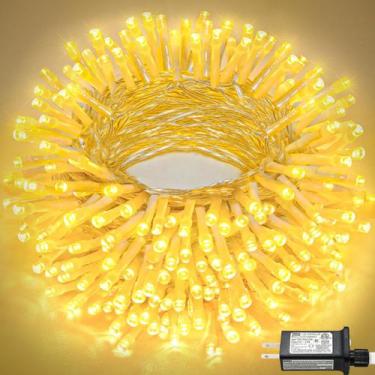 Imagem de Luzes de corda Nielfoi para exterior/interior 66m 200 LED branco quent
