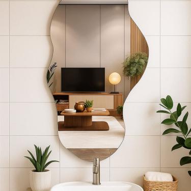 Imagem de Espelho Orgânico Nuvem 70x40cm Reduna espelho lapidado