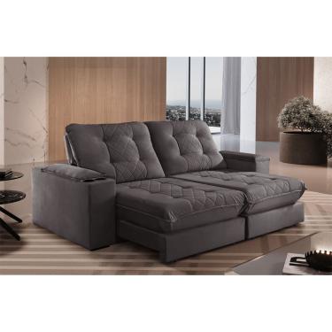 Imagem de Sofá Retrátil Botucatu 1,80m 02 Lugares Molas Ensacadas Txr Marrom