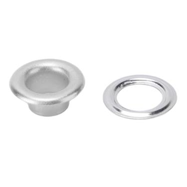 Imagem de Asixxsix 300 Conjuntos de Ilhós de Ilhós, Ilhós de Metal de Aço Inoxidável de 6 Mm Com Arruelas, Kit de Ilhós para Lona, ​​sapatos, Roupas, Tecidos, Cortinas, Couro e Bolsa (Prata)