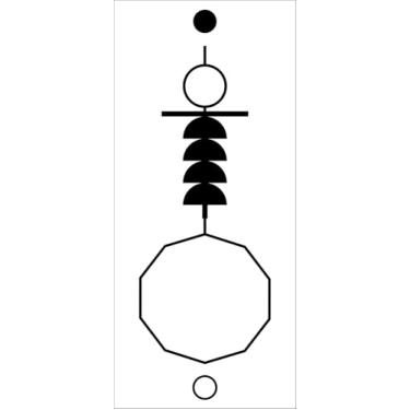 Imagem de Placa Radiestesia Radiônica 12x27 cm - CRUZ ANSATA