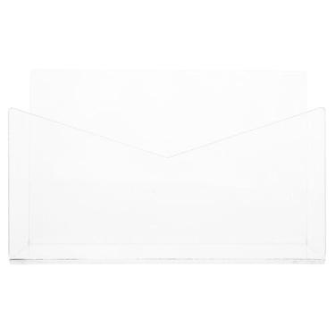 Imagem de Organizador de correio de acrílico transparente para mesa, porta-cartas, classificador de correio para mesa, suporte de envelopes, postal, bancada, armazenamento de correio e organizador de envelopes
