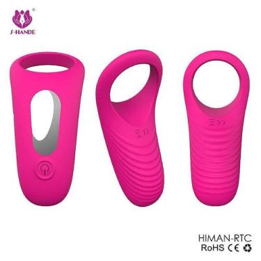 Imagem de Anel Peniano com Vibrador Recarregável Himan S-Hande - Pink