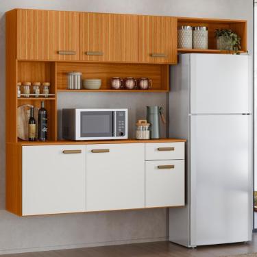 Imagem de Cozinha Suspensa Lilian Freijó Uv/off Acetinado/ripado Frisado Z44 - Mpozenato