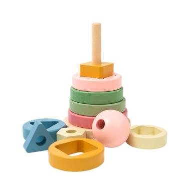 Imagem de Shape Stacker PH05K085 Brinquedo Educativo Infantil para Aprendizado de Cores e Formas | Jogo de Empilhar Didático que Estimula a Coordenação Motora e o Desenvolvimento Precoce