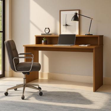 Imagem de Mesa Escrivaninha Desing Moderno Escobar 135 Castanho