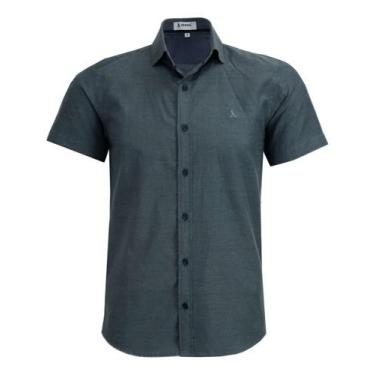 Imagem de Camisa Social Amil Manga Curta Comfort Passa Fácil Sem Bolso 1897, Chu