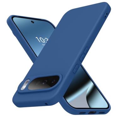 Imagem de JUNAUTTB Capa de silicone líquido para Google Pixel 10 Pro XL, proteção TPU macia, para Google Pixel 10 pro XL, capa protetora de corpo inteiro, ajuste fino, durável, 6,8 polegadas, azul JUS21-62