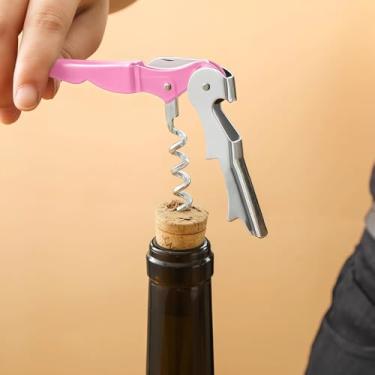 Imagem de Saca-rolhas profissional rosa, abridor de garrafas de vinho tinto para restaurantes, bares e casas