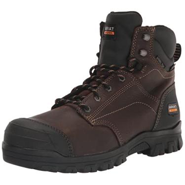 Imagem de Ariat Women's Treadfast 6" Waterproof Steel Toe Work Boot Western, Dark Brown, 10 Wide