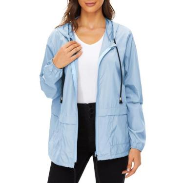 Imagem de Casaco de chuva Century Star feminino azul claro impermeável S