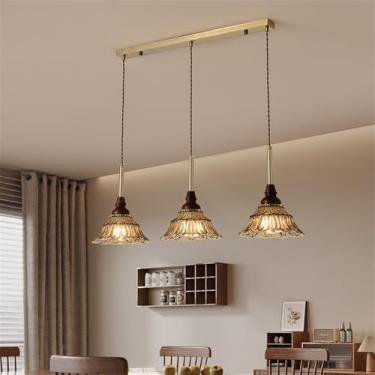 Imagem de Luminária pendente contemporânea de LED para restaurante, bar estilo francês retrô, balcão, café, quarto, escritório, quarto de hotel, lavabo, corredor e escada (J 3 lâmpadas)