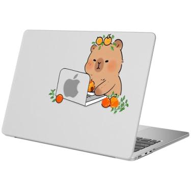 Imagem de BlHMCASE Compatível com MacBook Air de 15 polegadas 2025 2024 2023 versão M3 A3114 M2 A2941, linda capa protetora Kawaii Capybara rígida fosca para Mac Air 15