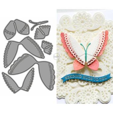 Imagem de DzIxY Conjunto de moldes de corte de metal de animais de borboleta para fazer cartões, conjunto de recortes de papel, estêncil, suprimentos, modelos de máquina