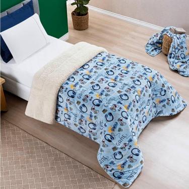 Imagem de Edredom Solteiro Coberdrom Infantil Sherpa Com Mantinha 1 Peça - Game