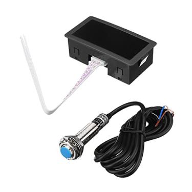 Imagem de barenx Medidor de tacômetro digital LED 10-9999 RPM - verde