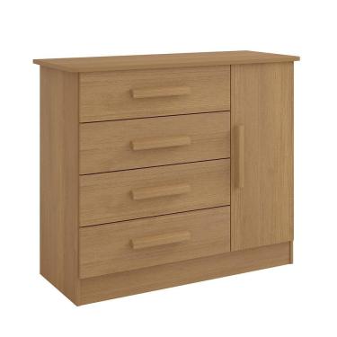 Imagem de Cômoda Firenze 4 Gavetas Com Sapateira 1 Porta D'doro Cinamomo