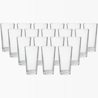 Imagem de Conjunto 18 Copos Vidro 260ml Transparente Venice Base Forte - DONA LA