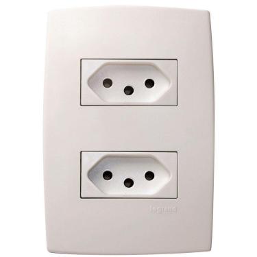 Imagem de Conjunto 2 Tomadas 2p+t Pb 10a - 615075 - Pial Cj.2 Tomadas 2p+t Pb Pplus 10a Pial 615075