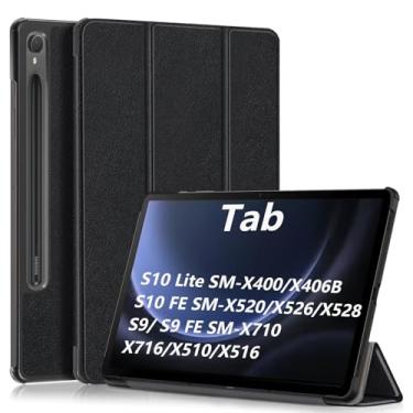 Imagem de USTIYA Capa para Samsung Galaxy Tab S10 Lite/S10 FE/S9 FE/S9 X520/X510 10.9"/11" Case protetora de mesa leve suporte (preto)