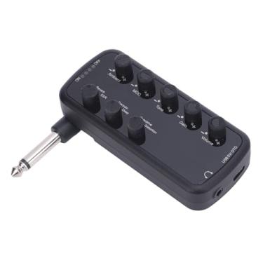 Imagem de SPYMINNPOO Amplificador de Fone de Ouvido de Baixo, USB Recarregável Multiefeitos Reverb Overdrive Tremolo Amplificador de Fone de Ouvido de Guitarra Baixo Com Eco para Gravação e Prática Em Estúdio