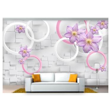 Imagem de Papel De Parede Floral Flores Textura Sala 3D 3M² Xfl195 - Você Decora