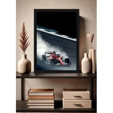 Imagem de Quadro Emoção Fórmula 1 com Vidro e Moldura Preta Tam:A4 - Spark Loja