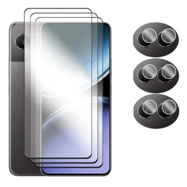 Imagem de Para OnePlus Nord 4, filme protetor de tela com cola 2.5D com cola completa 6in1 em vidro temperado 6in1