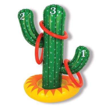 Imagem de Beistle Jogo de anel inflável de plástico Fiesta para uso interno e externo e piscina - Suprimentos de festa de aniversário tema de Cinco de Mayo mexicano, 53 cm e 18 cm, verde/amarelo/vermelho