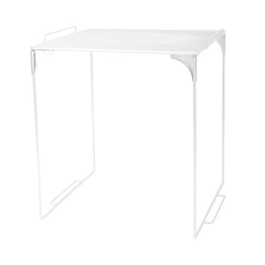 Imagem de Baoblaze Organizador de Armário com Prateleiras, Acessórios para Armário e Organização Sob a Pia para Academia, Branco