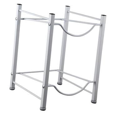Imagem de Bothyi Rack de armazenamento para garrafa de água de 5 galões, rack simples para jarro de água com economia de espaço de 2 camadas, aço carbono, argento