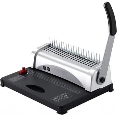 Imagem de Máquina De Encadernação Em Espiral Manual Com Encadernação De Pente 21 Furos, Capacidade Para 12 Páginas Para Papel A3/a4, Perfeita Para Escritório, Escola E Casa