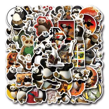 Imagem de Adesivos Kungs Fu Pandas, vinil impermeável, anime, 55 unidades