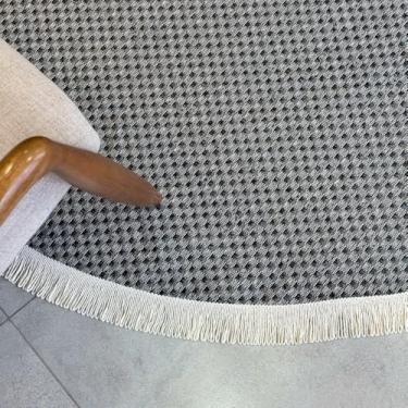 Imagem de Tapete Sala 2x3 Dubai Antiderrapante Fácil De Limpar (CINZA QUADRICULADO)