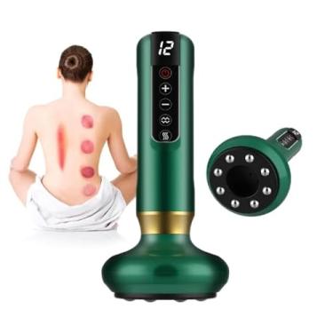 Imagem de Massageador Elétrico de Ventosa com Aquecimento Infravermelho, 12 Níveis de Sucção, Display LED, Terapia a Vácuo para Alívio Muscular Anticelulite Redutor de Medidas