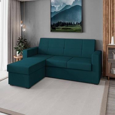Imagem de Sofá Retrátil 3 Lugares com Chaise Flash 190x140cm Yescasa Safira