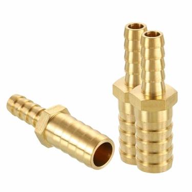 Imagem de HARFINGTON 2 peças 1/5.1 cm a 5/81.3 cm Mangueira de latão encaixe de farpa splicer Mender para impressão 3D, compressor de ar, máquina CNC, matrizes