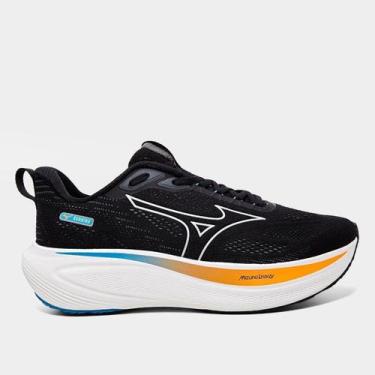 Imagem de Tênis Mizuno Base Prime Masculino, Preto, Laranja, 40