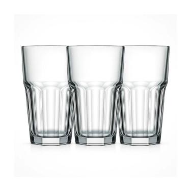 Imagem de Kit Copos De Vidro Resistente 350ml Transparente Vitaminas Caipirinha