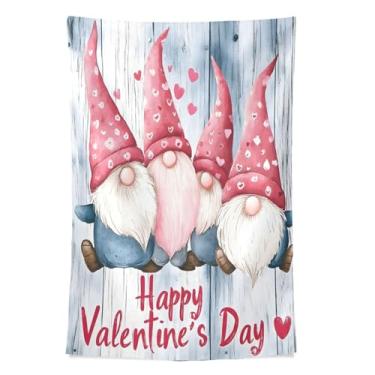 Imagem de STAYTOP Tapeçaria de parede de gnomo fofo para decoração de casa, decoração de dormitório, sala de estar, quarto, tapete de parede (60 × 40 pol)