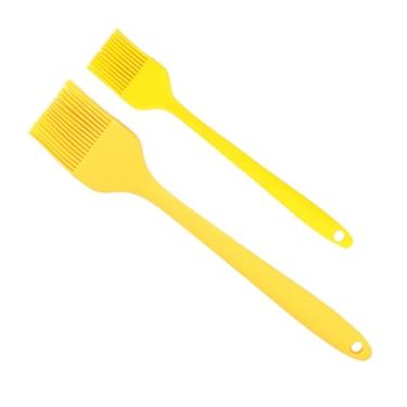 Imagem de Pincéis de silicone resistentes ao calor para pastelaria para espalhar óleo manteiga molho marinadas para churrasco, churrasco, cozinha, cozinhar, livre de BPA, lavável na lava-louças (amarelo)