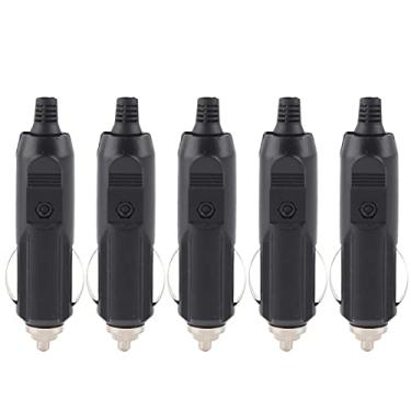 Imagem de 5 peças plugue de isqueiro de carro 12V 24V 5A conector DIY para projetos DIY com luz indicadora