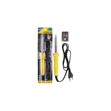 Imagem de Ferro de Solda 40W, 220V, Ponta Fina, Cabo Ergonômico, 21cm, para Eletrônica e Artesanato