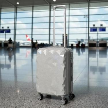 Imagem de Mala De Viagem De Bordo 360º Mão 10kg Com 2 Zíperes - YQ APICE, Cinza 