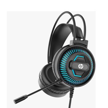 Imagem de Headset Gamer HP,USB/P2 Blue Light DHE-8001 Preto/Azul